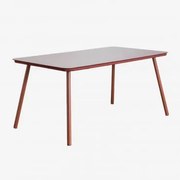 Stół Ogrodowy Prostokątny 160x90 Cm Ze Szkła I Aluminium Arhiza Dachówka Red Roof - Sklum