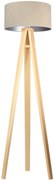 Lampa stojąca HOME 40 beżowa/srebrna/sosna BPS KONCEPT
