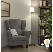 Brilagi - Lampa stojąca LED CERIA 1xE27/40W/230V Ø 20,5 cm biała/matowy chrom