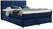 Granatowe welurowe łóżko pikowane 5 rozmiarów W9-E19