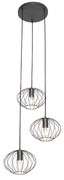 Industrialna lampa wisząca czarna 3-światłowa - MargaritaDesignerski Oswietlenie wewnetrzne
