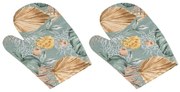 Bellatex Rękawica kuchenna Monstera szary, 28 x 18 cm, 2 szt.