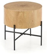 Stolik kawowy BROOKLYN S 45x45 dąb/czarny HALMAR