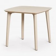 Kwadratowy Stół Ogrodowy 85x85 Cm Z Polipropylenu Scand Kremowa Tapioca - Sklum