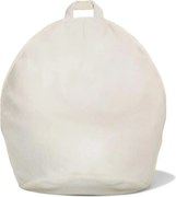 Jasna pufa z przyjemnego materiału BINI SOFT BUTTER - L