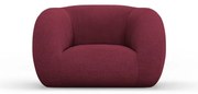 Bordowy fotel z materiału bouclé Essen – Cosmopolitan Design