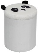 Pufa składana z miejscem na zabawki SMILE, Ø 30 cm