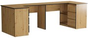 Narożne biurko dwuosobowe dąb craft A2-Z35