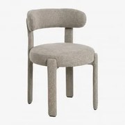 Tapicerowane Krzesło Jadalniane Z Żelaza Jolie Tkaniny Szary Kret & Tkaniny Szary Kret - Sklum