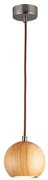 Żyrandol na lince 1xGU10/10W/230V śr. 11 cm lite drewno/jesion