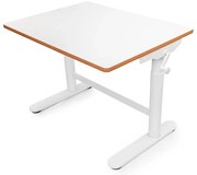 Białe podnoszone biurko dla przedszkolaka i ucznia G2-T59
