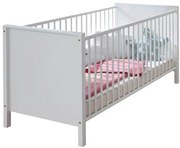 Białe łóżeczko niemowlęce bez materaca L0-S92