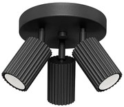 Plafon trzypunktowy KARBON 3P czarny okrągły SOLLUX LIGHTING