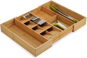 Regulowany bambusowy organizer na sztućce do szuflady w naturalnym kolorze 32 x 40 cm DrawerStore Bamboo – Joseph Joseph