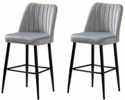 Zestaw krzeseł barowych Vento Cream and Black, 2 szt., 2 szt.