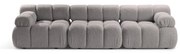 Jasnoszara sofa modułowa z materiału bouclé 282 cm Bellis – Micadoni Home