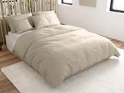 PrzytulneMieszkanie.pl PrzytulneMieszkanie.pl Bawełniana pościel z krepowym wykończeniem LUXERA szaro-brązowa hotelowa kieszeń II.gatunek Rozmiar pościeli: 70 x 90 cm | 140 x 200 cm