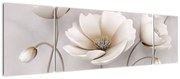 Obraz białych kwiatów (170x50 cm)