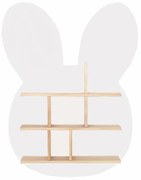 Biała półka dziecięca w kształcie króliczka M1-N92
