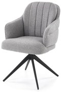 Krzesło tapicerowane K570 szare obracane HALMAR