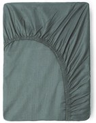Zielone/szare bawełniane prześcieradło z gumką 180x200 cm – Good Morning