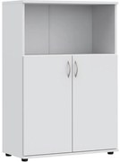 Biały zamykany regał biurowy F2-N42