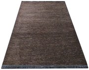 Brązowy prostokątny dywan z frędzlami Z1-F69