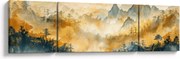 Obraz - Góry, akwarela (170x50 cm)