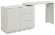 Toaletka z obrotowym blatem - 3 szuflady i 1 szafka - MDF - Beżowy - VELANTO