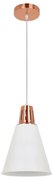 Klausen KL 6237 - Lampa wisząca SHADE 1xE27/15W/230V miedź/biała