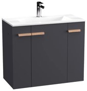 Szafka pod umywalkę L-WOOD 79 cm antracyt mat KROFAM