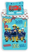 PrzytulneMieszkanie.pl PrzytulneMieszkanie.pl Pościel dziecięca bawełniana FIREMAN SAM TEAM niebieska Rozmiar pościeli: 70 x 90 cm | 140 x 200 cm