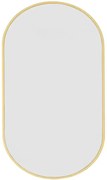 Złote lustro owalne minimalistyczne 100x50 cm F0-T79