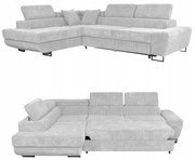 Narożnik rogówka rozkładany f spania Savio lewy Family meble jszary sztruks