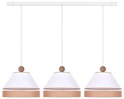 Duolla - Żyrandol na lince AVIGNON 3xE27/15W/230V biały/brązowy