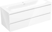Mexen Orio szafka łazienkowa 120 cm z umywalką Vela, 2 szuflady, biała połysk - 91A10-12047-2-BFF00-W23M00