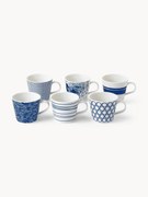 Komplet kubków z porcelany Pacific Blue, 6 elem.
