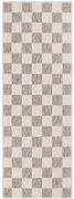 Dywan zewnętrzny Ereon kratka kremowo-beżowa 80 cm x 220 cm