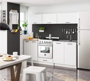 Zestaw kuchenny AKORD OLIWIA G1 2.0m Biały 200 cm 8 drzwi kolor Biały mat 6 półek 200x46x174 cm