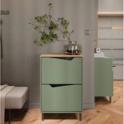 Wózek na buty zielony/rzemieślniczy 60x38x91.6 marelle