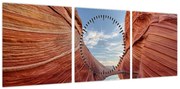Obraz - Vermilion Cliffs Arizona (z zegarem) (90x30 cm)