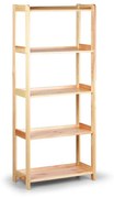 Drewniany regał, 5 półek, 1660x680x335 mm
