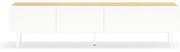 Biało-naturalna szafka pod TV w dekorze dębu 180x45 cm Arista – Teulat