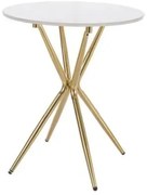 Stolik kawowy AZALIA CERAMIC 50x50 biały marmur/złoty SIGNAL