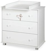 Komoda dla dzieci SAFARI ŻYRAFKA 90 biała z przewijakiem LITTLE SKY