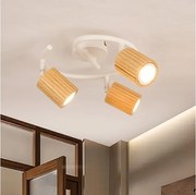 Brilagi - Oprawa punktowa MODERN WOOD 3xGU10/8W/230V drewno/biała