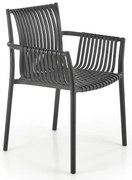 Czarne nowoczesne krzesło do ogrodu P8-G13