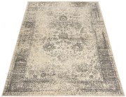 Szary prostokątny dywan pokojowy vintage P1-Z78