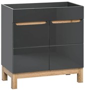 Grafitowa łazienkowa stojąca szafka pod umywalkę H4-L79