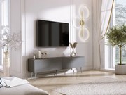 Szafka RTV: Antracyt, Chromowane nogi, 170 x 52 x 32 cm